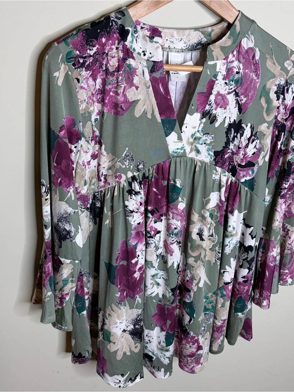 Floral Flowy Boho V-neck Tunic Small
